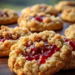 Buttery Raspberry Crumble Cookies