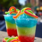Sour Slush Rush – Boozy Rainbow Slush Cocktail