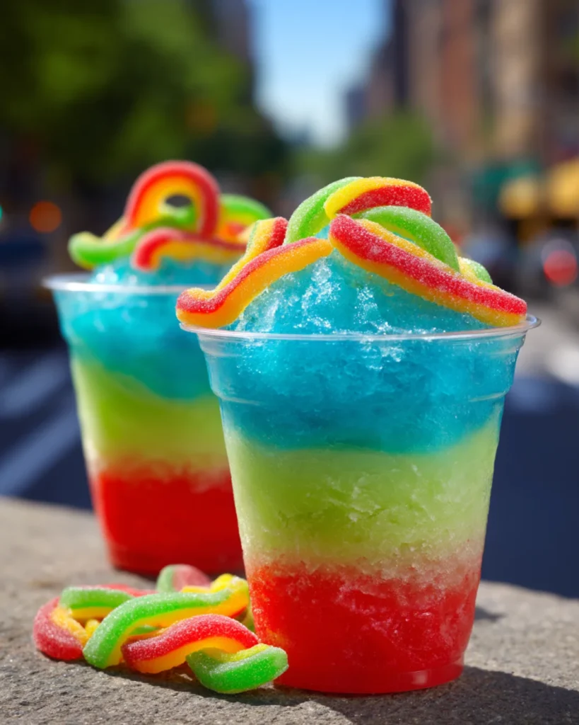 Sour Slush Rush – Boozy Rainbow Slush Cocktail