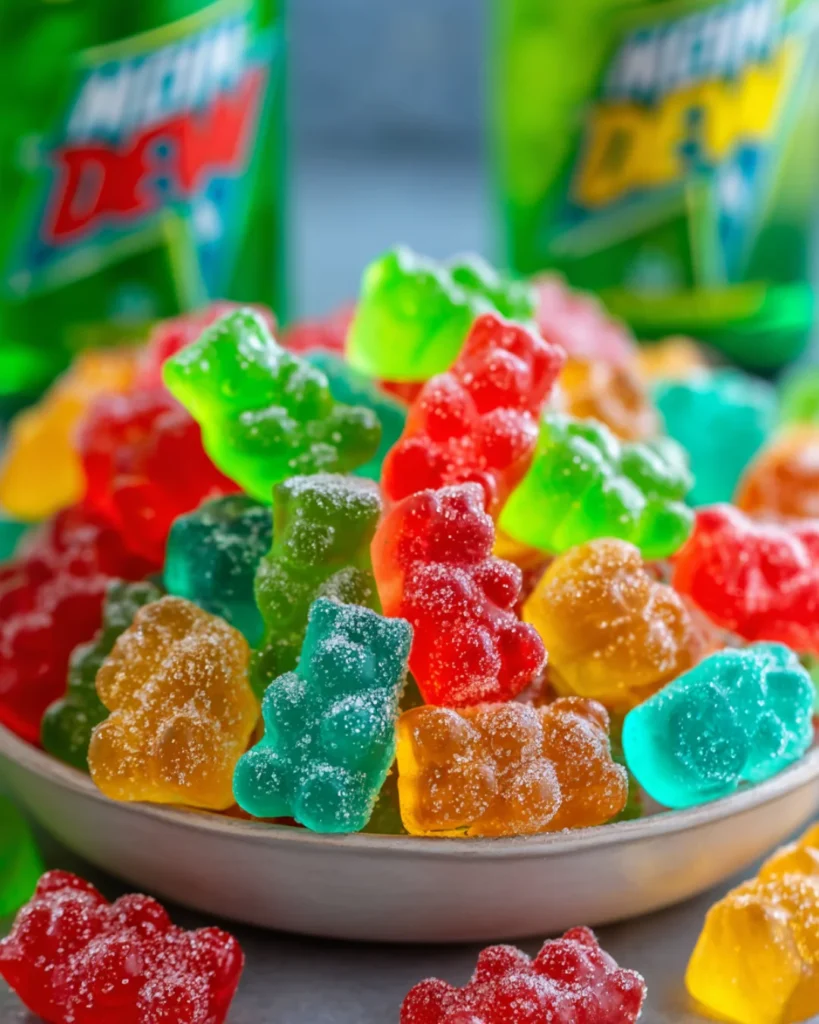Boozy Mountain Dew Gummy Bears