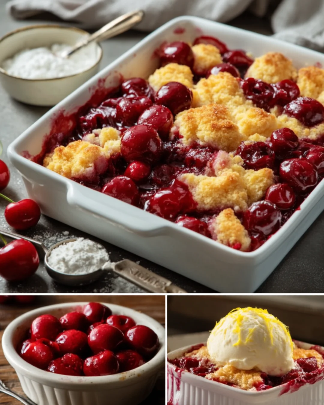 old-fashioned cherry cobbler