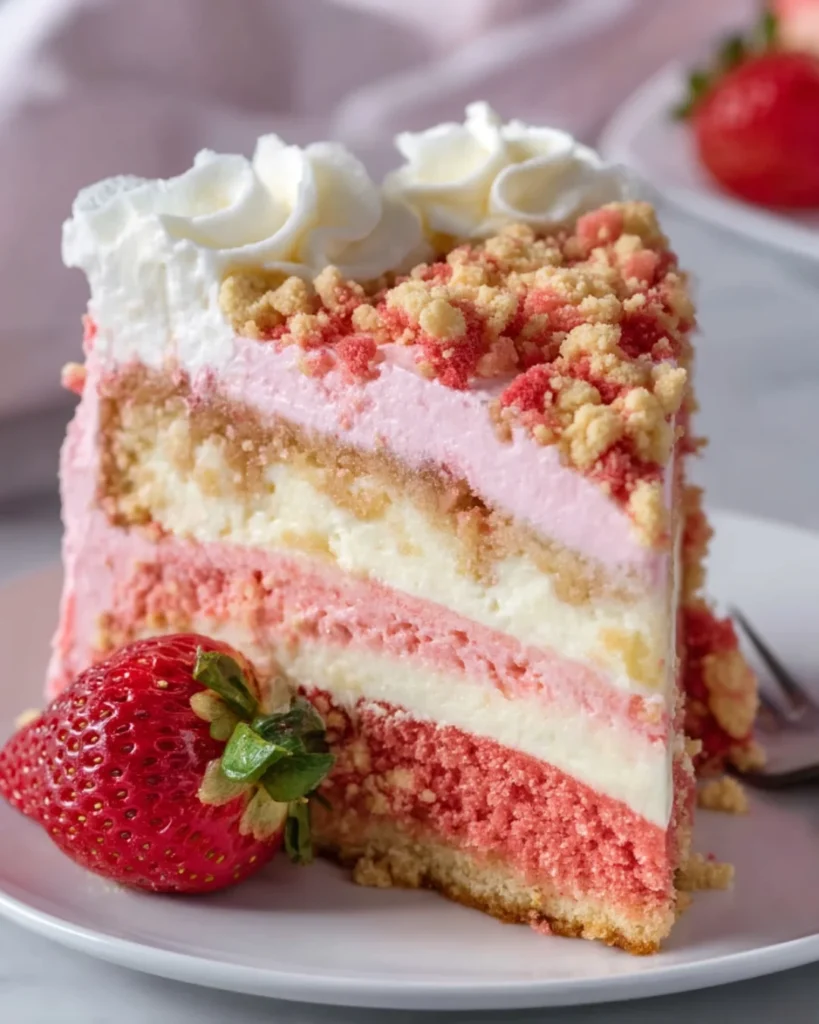 Strawberry Shortcake Cheesecake Cake