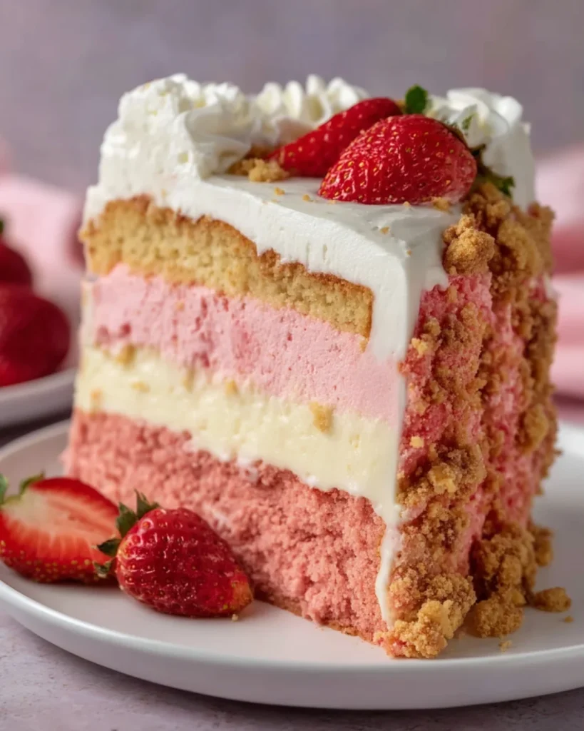 Strawberry Shortcake Cheesecake Cake