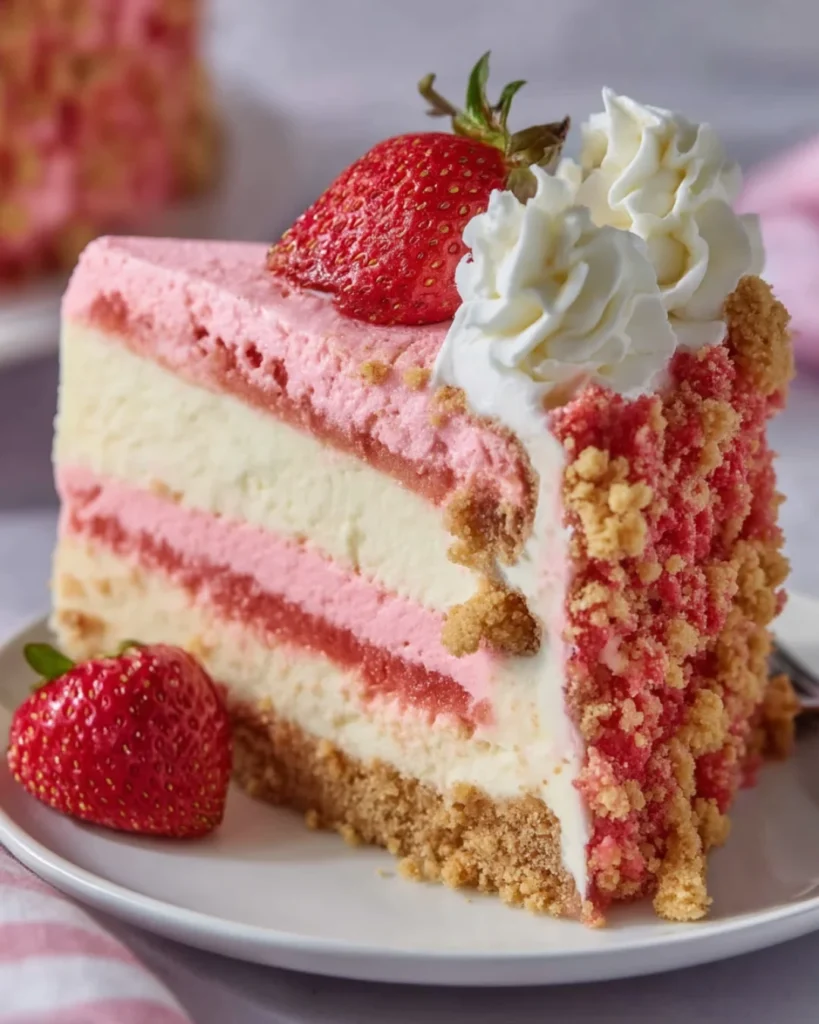 Strawberry Shortcake Cheesecake Cake