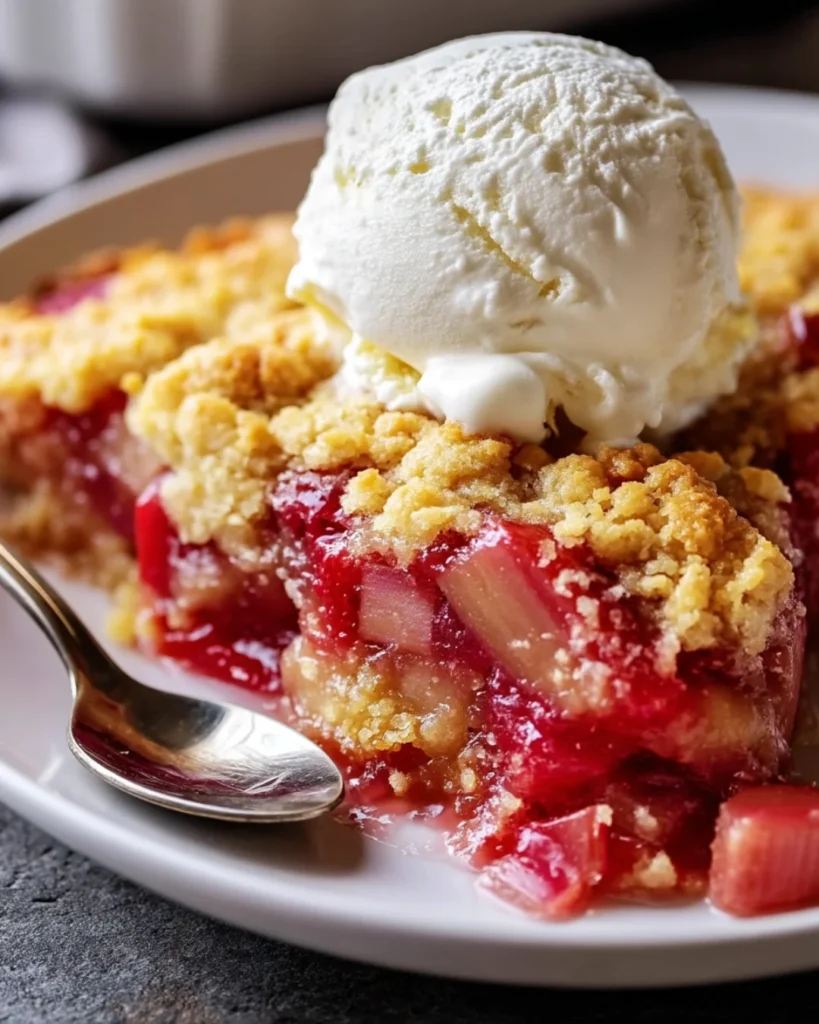 rhubarb dump cake