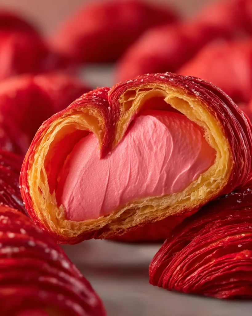 Mini Strawberry Cream Croissants