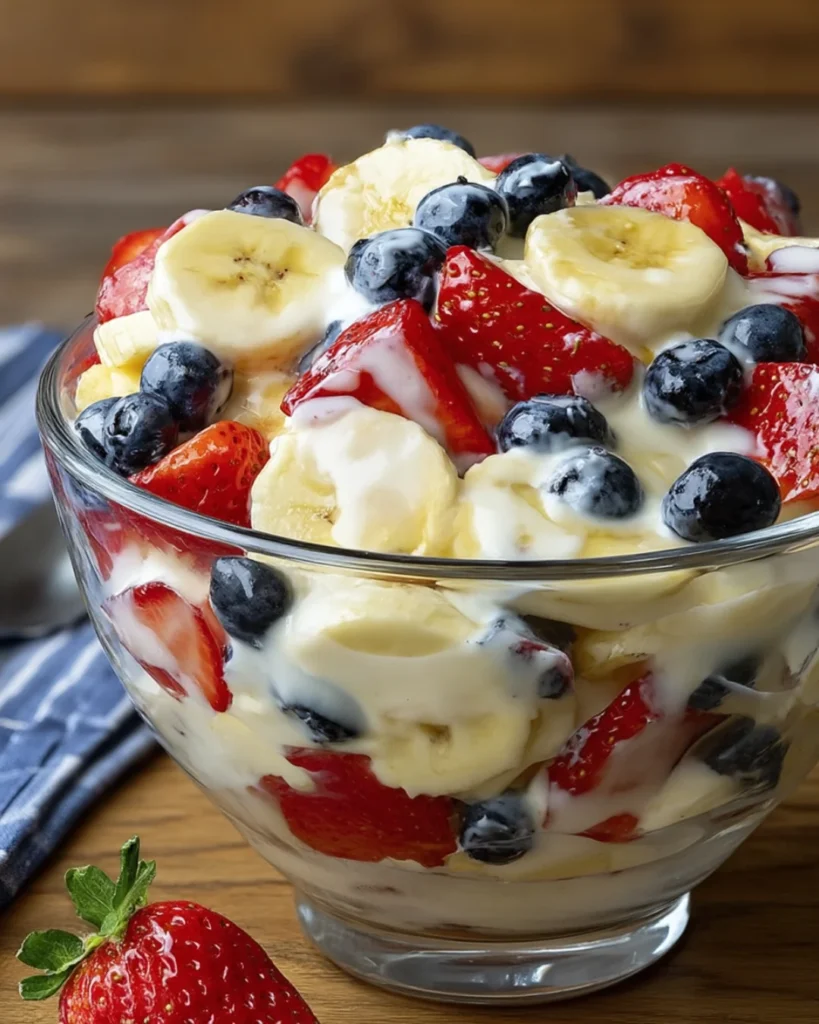 Red White and Blue Cheesecake Salad