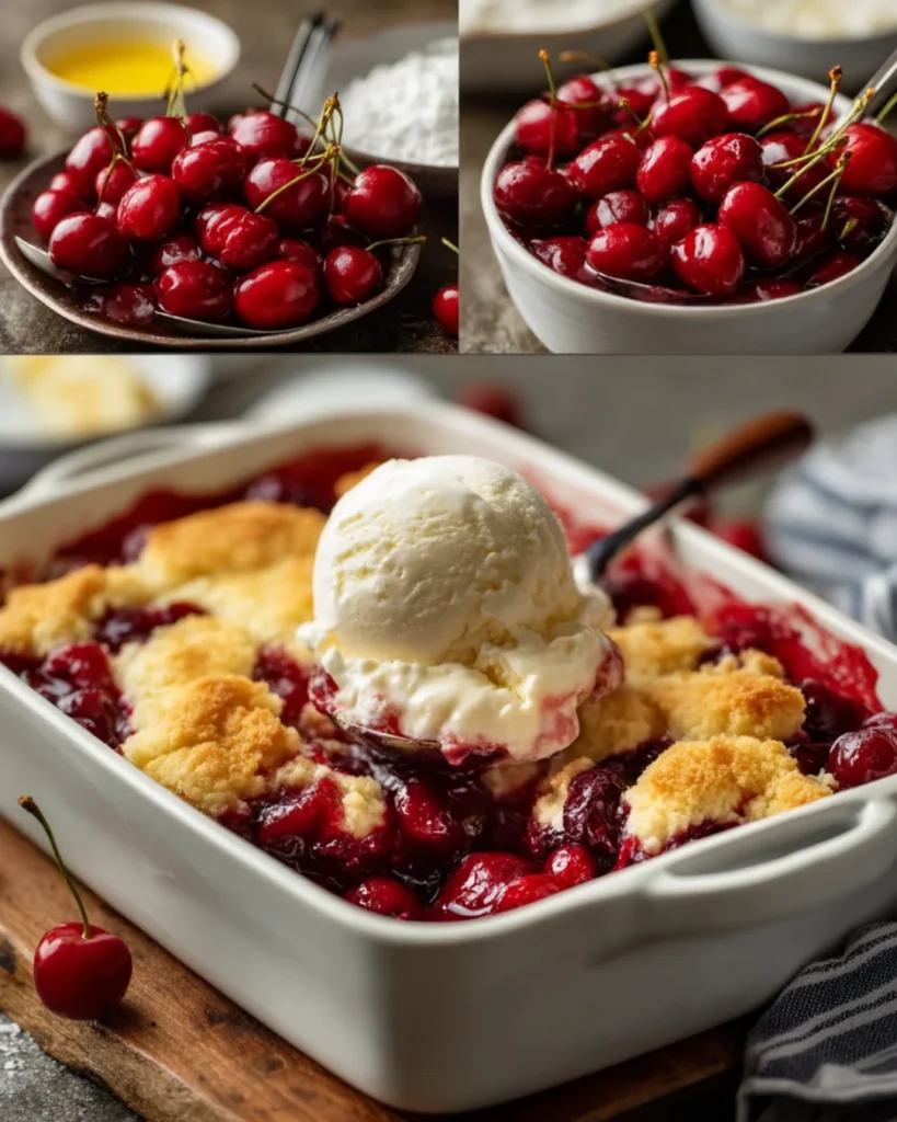 old-fashioned cherry cobbler