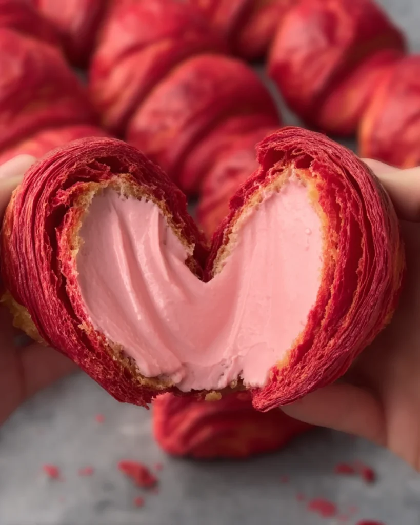 Mini Strawberry Cream Croissants