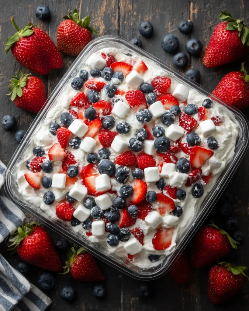 Red, White & Blue Cheesecake Salad