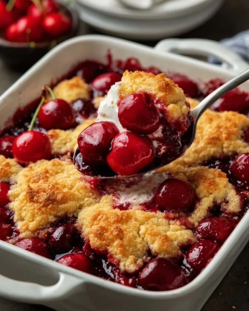 old-fashioned cherry cobbler