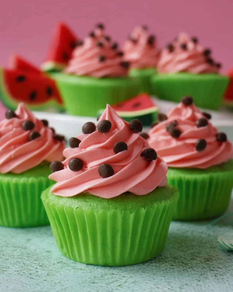 Watermelon cupcakes