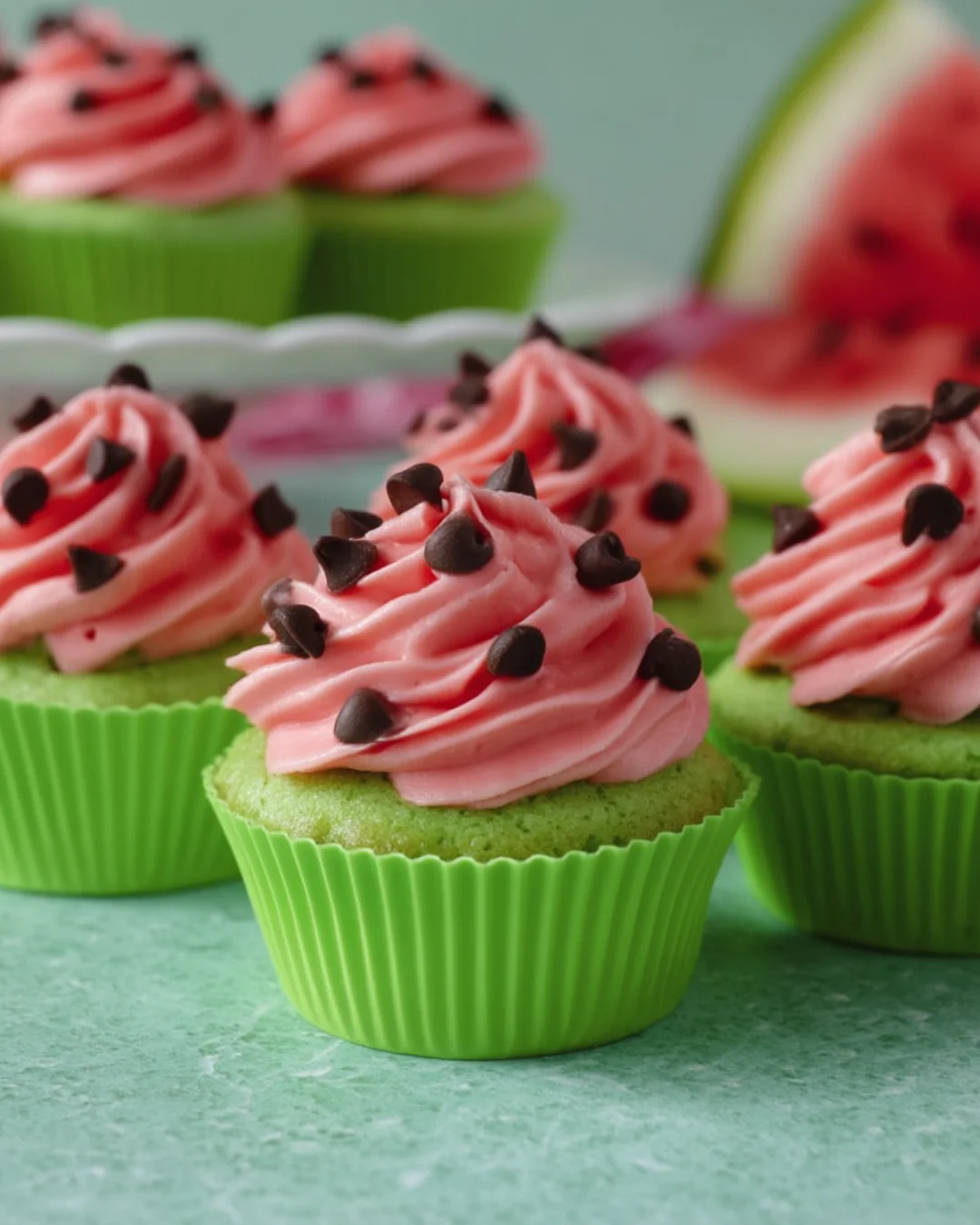 Watermelon cupcakes