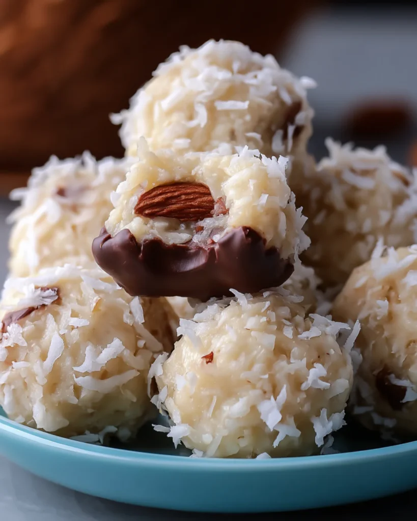 Chocolate-Covered Coconut Almond Bites