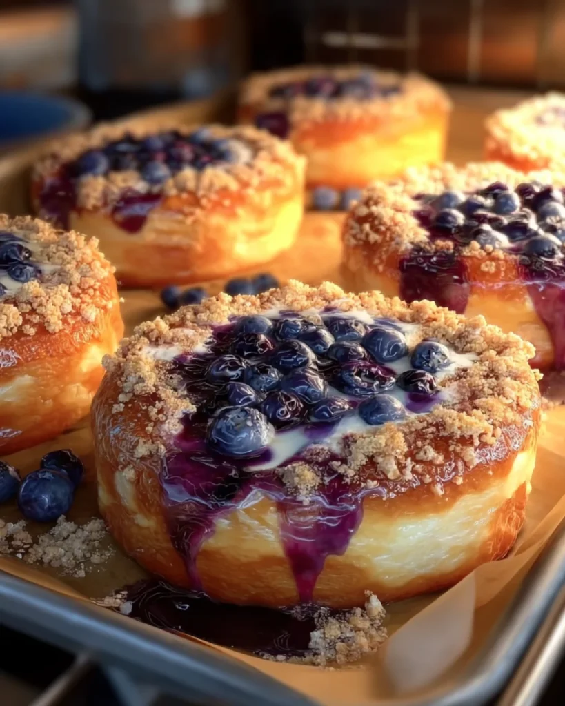 Wild Blueberry Coffee Cake Brioche Danishes