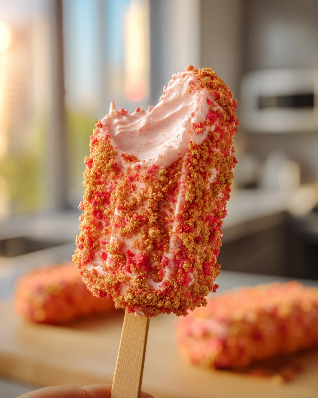 Strawberry Shortcake Protein Ice Cream Bars