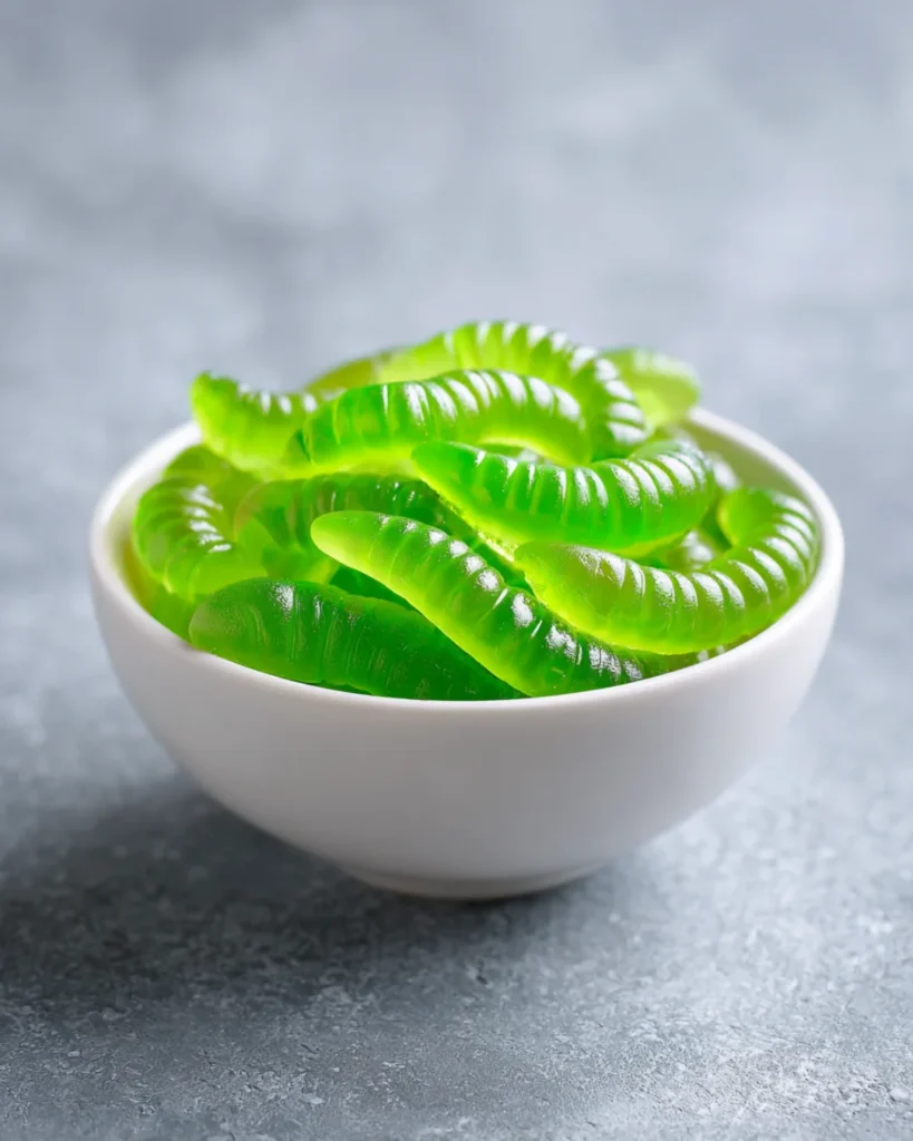Dill pickle gummy worms