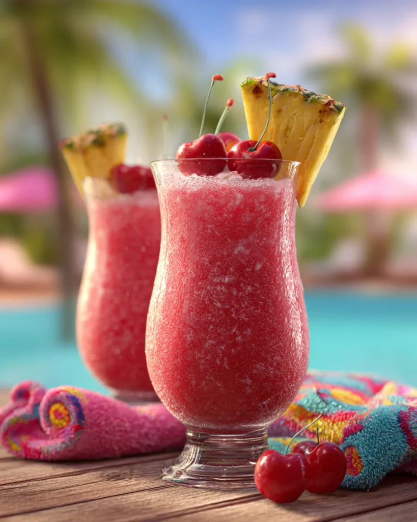 Frozen cherry piña coladas