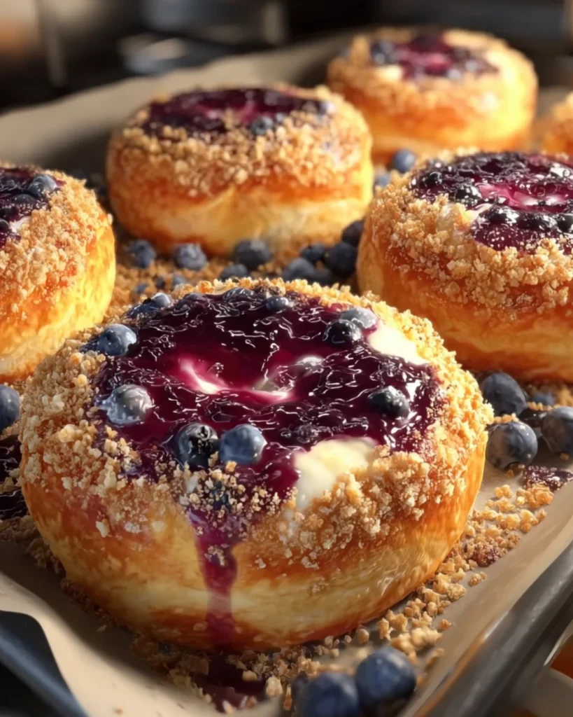 Wild Blueberry Coffee Cake Brioche Danishes