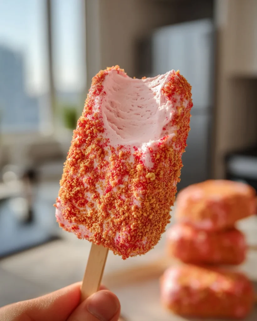 Strawberry Shortcake Protein Ice Cream Bars