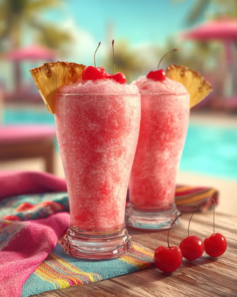 Frozen cherry piña coladas